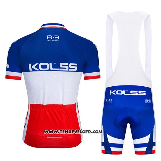 2019 Maillot Ciclismo Kolss Champion France Manches Courtes et Cuissard